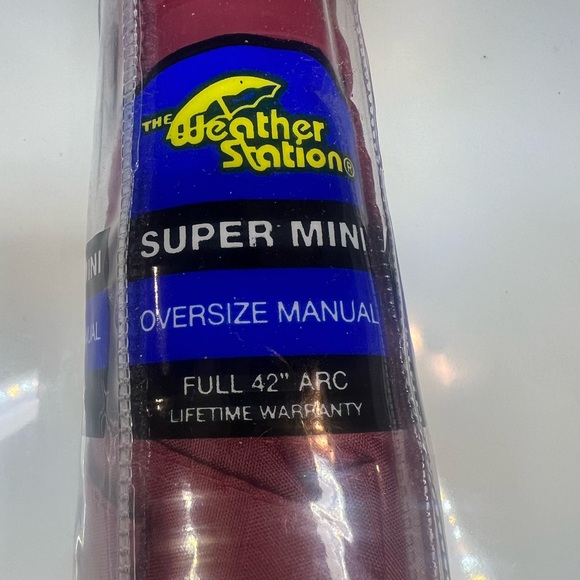 Weather Station - 42" ARC Automatic opening umbrella windproof frame Red - Picture 2 of 5